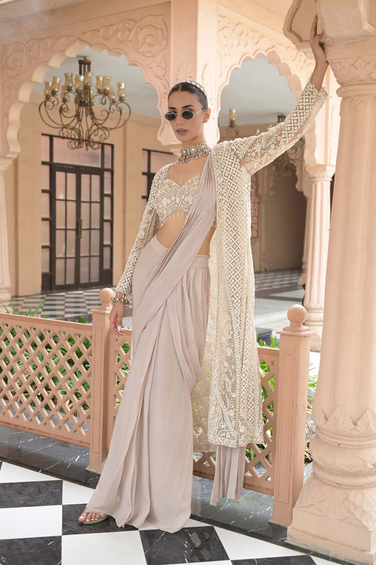 Enchanted Grace Draped Saree Set