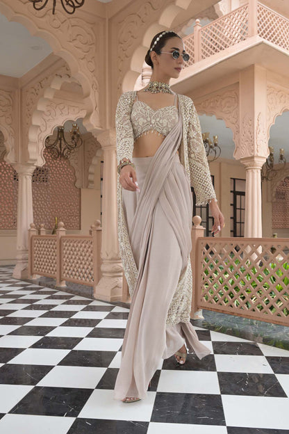 Enchanted Grace Draped Saree Set