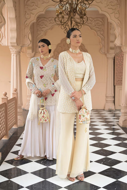 Ivory Dream Sharara Set