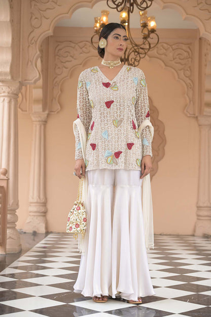 Ivory Dream Sharara Set