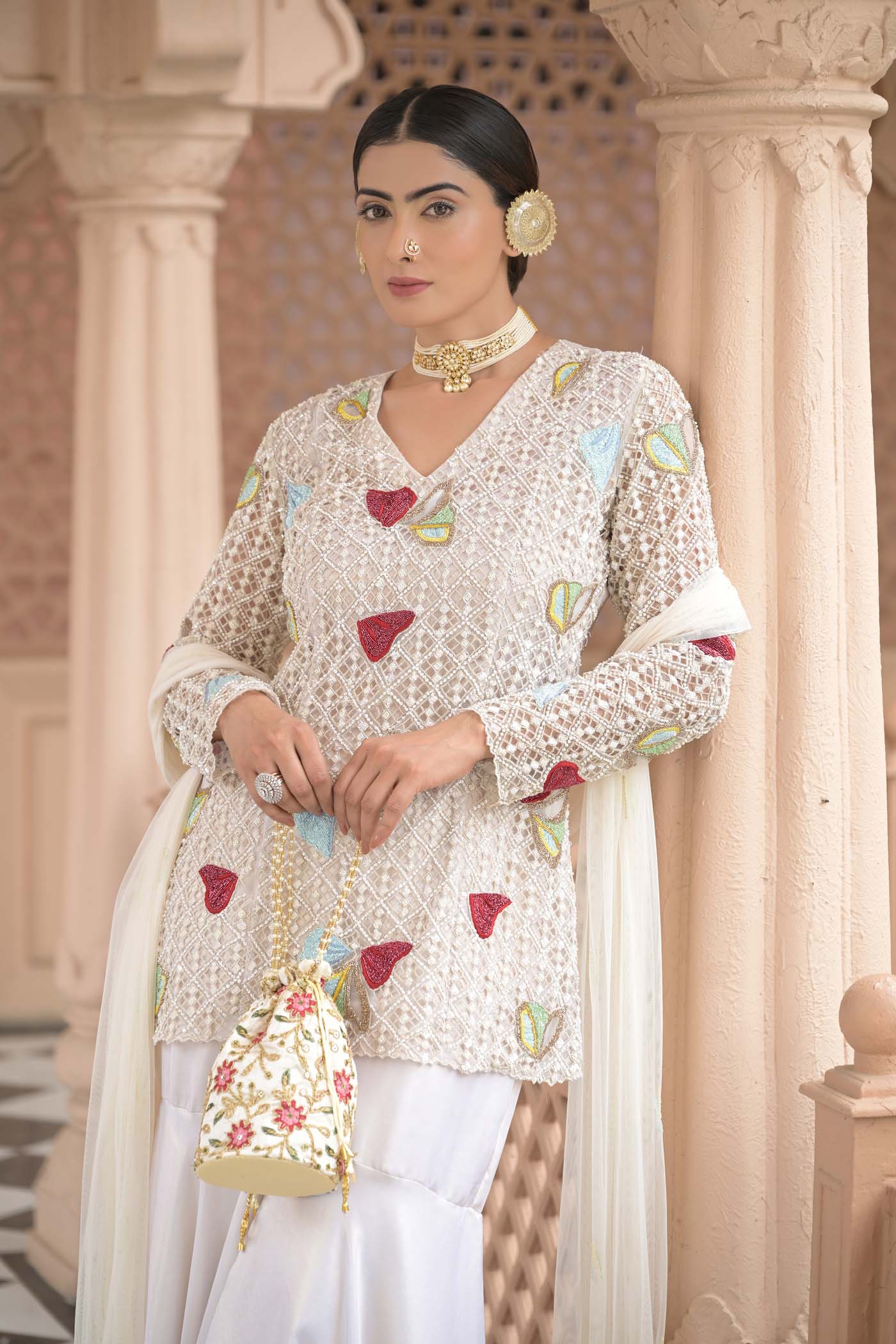 Ivory Dream Sharara Set