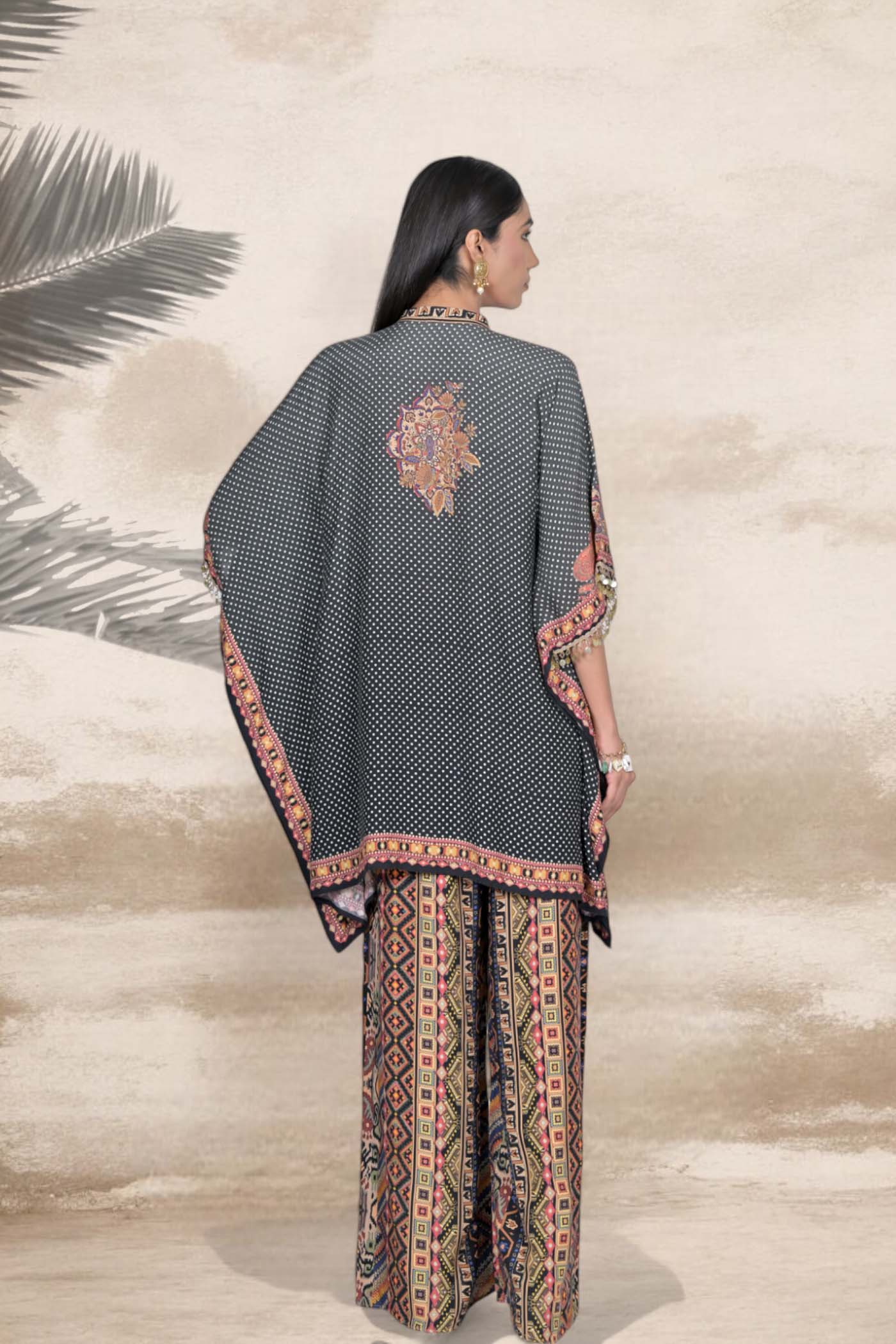 Ethnic Geometric Tunic and Palazzo Set