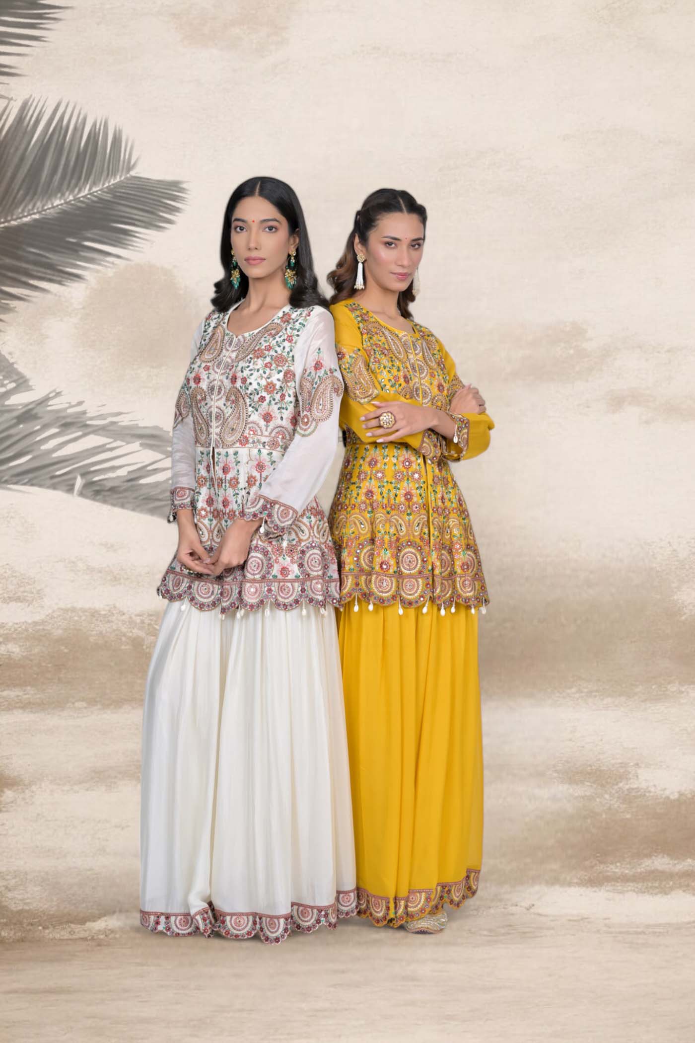 Radiant Glow Yellow Sharara Set